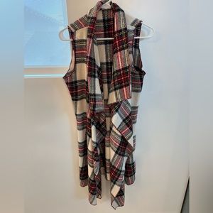 Plaid color block kimono - size M
